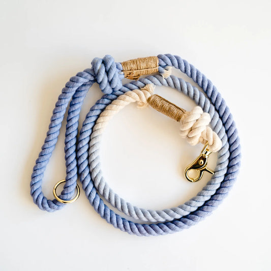 Rope Leash - Blue Cotton