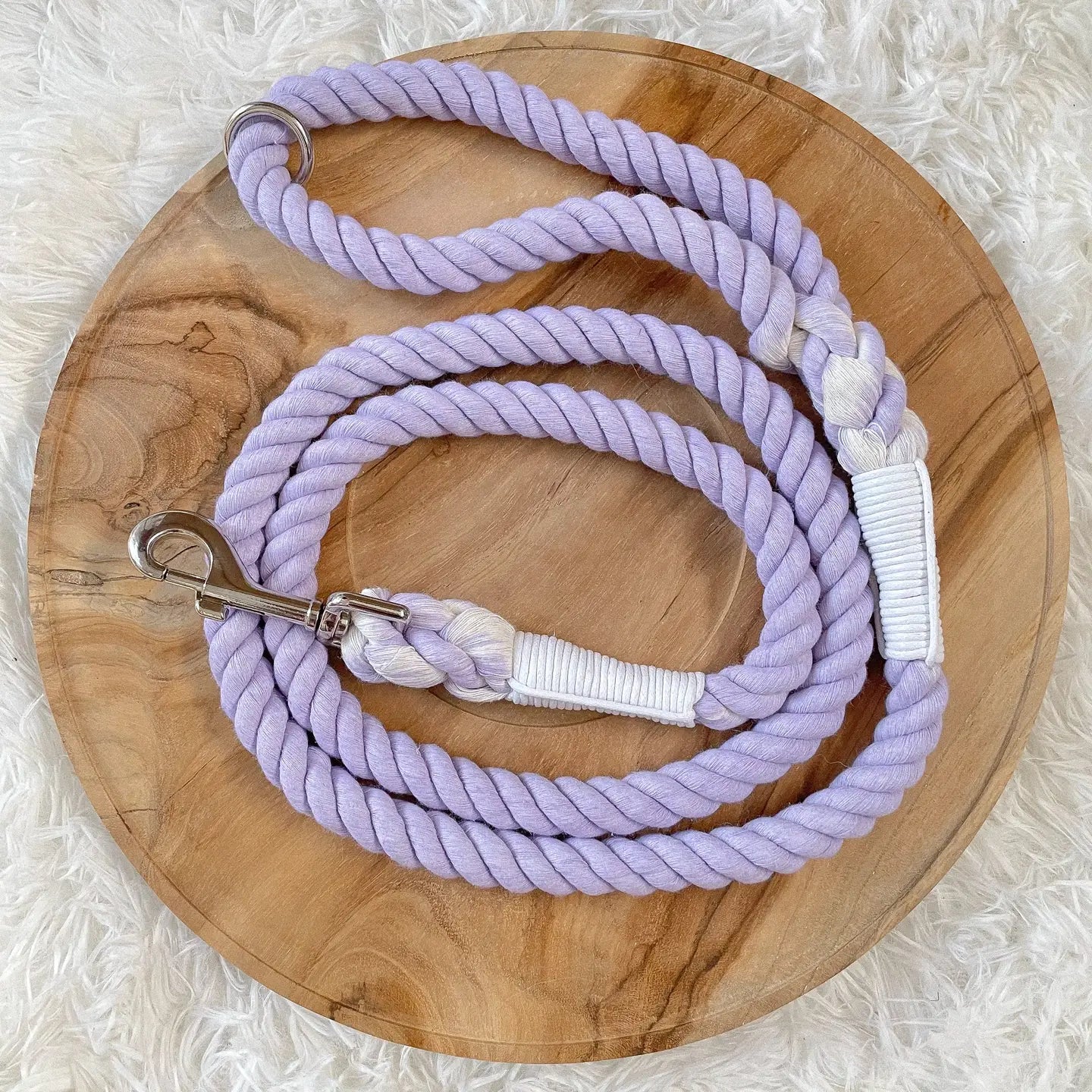 Braided Rope Leash - Lavender