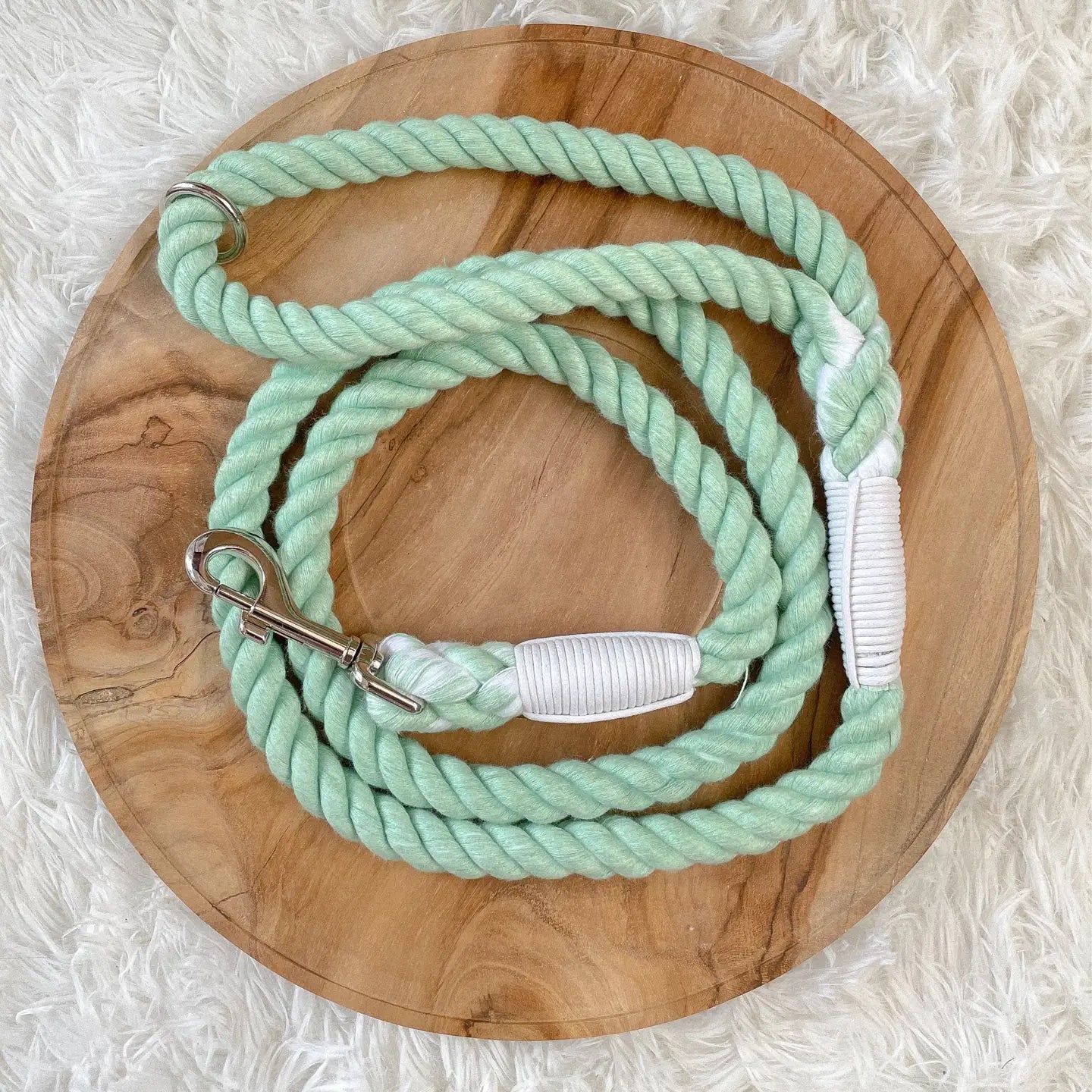 Braided Rope Leash - Sage